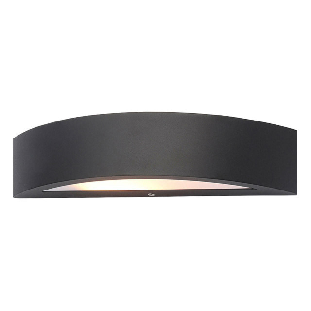 Zinc MOKU Outdoor Up and Down Wall Light Black 1