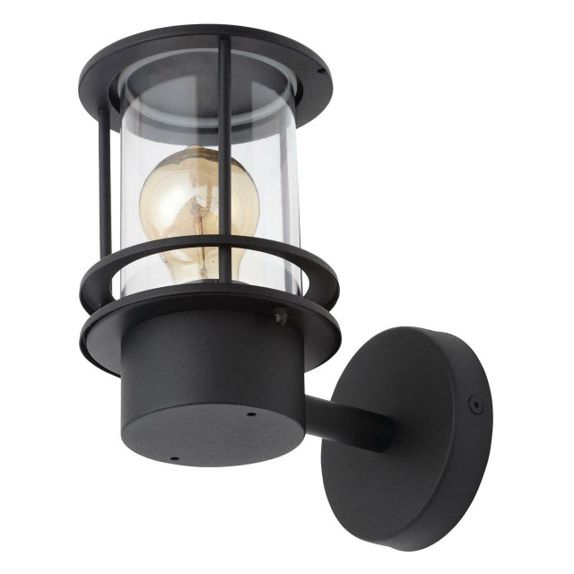 Zinc SKYE Outdoor Wall Lantern Black 1