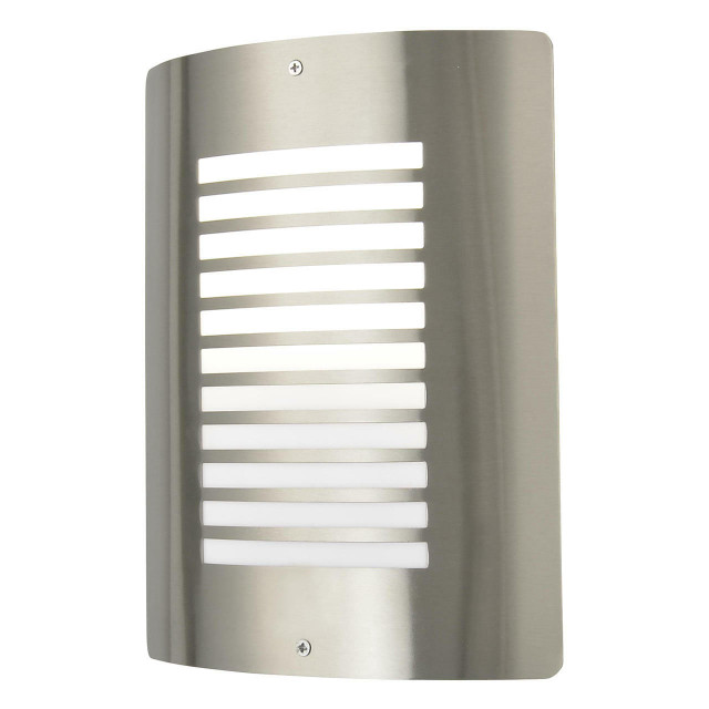 Zinc SIGMA Outdoor Slatted Wall Lantern Stainless Steel