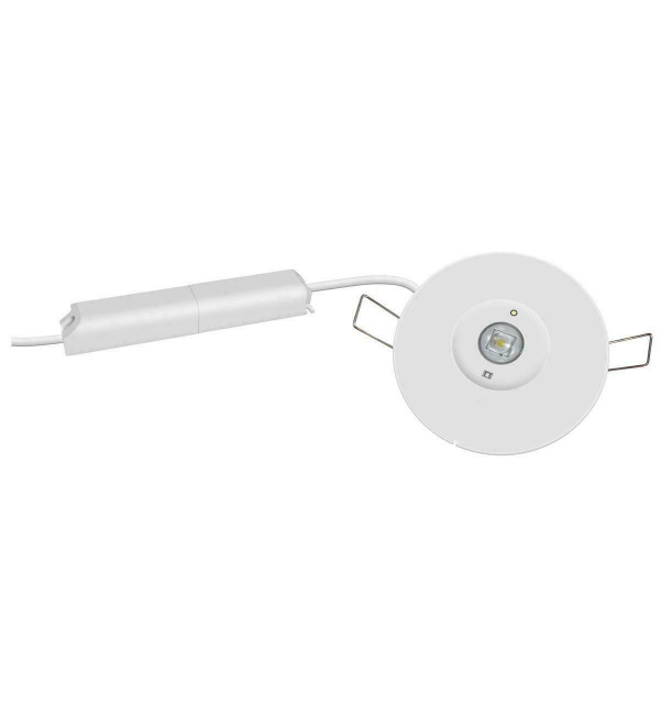 Phoebe LED Emergency Recessed Spot 1W Round Lens and Corridor Lens Krios 1