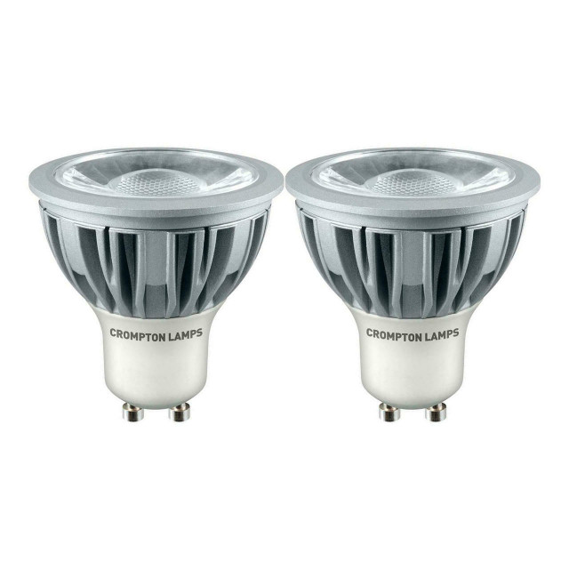 Crompton GU10 Spotlight LED Bulb 5W (50W Eqv) Warm White 2-Pack 45° 1