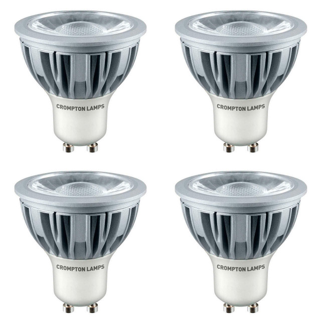 Crompton GU10 Spotlight LED Bulb 5W (50W Eqv) Warm White 4-Pack 45° 1