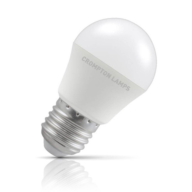 Crompton Golfball LED Light Bulb E27 5.5W (40W Eqv) Cool White Opal 1