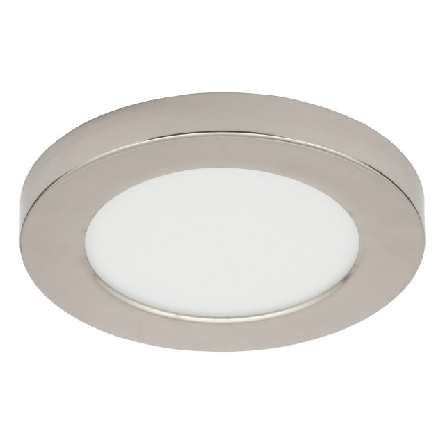 Spa 139mm Tauri LED Flush Ceiling Light Ring Satin Nickel 1