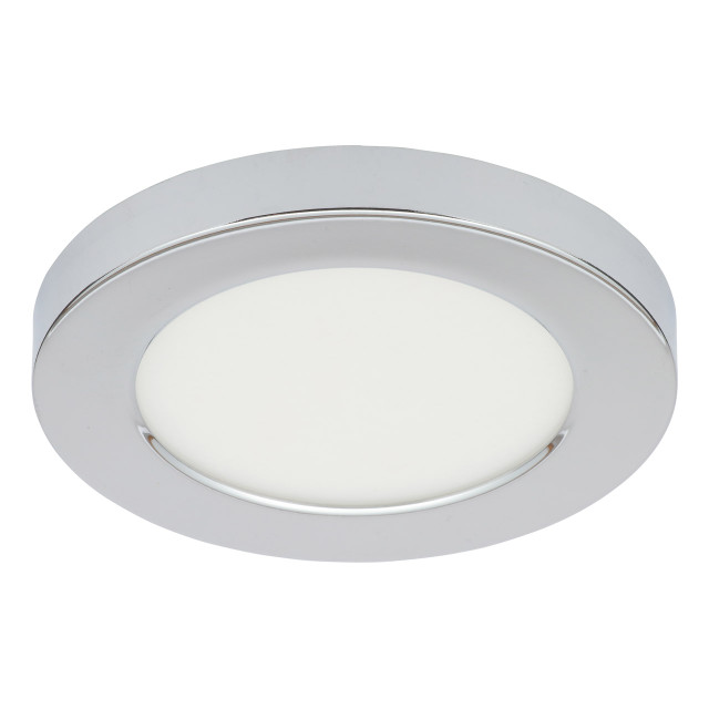 Spa 139mm Tauri LED Flush Ceiling Light Ring Chrome 1