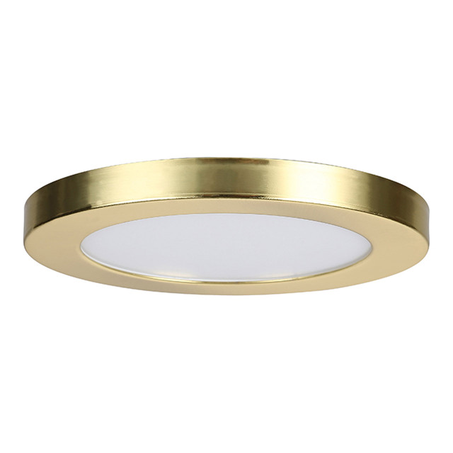 Spa 164mm Tauri LED Flush Ceiling Light Ring Satin Brass 1