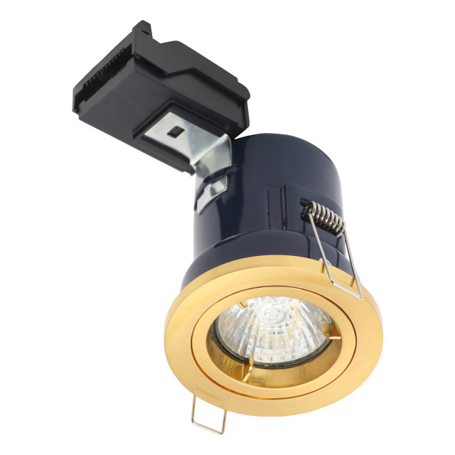 Electralite Yate Fire Rated Downlight IP20 Satin Brass 1