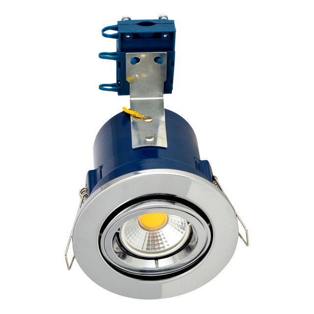 Electralite Yate Tiltable Fire Rated Downlight IP20 Chrome 1
