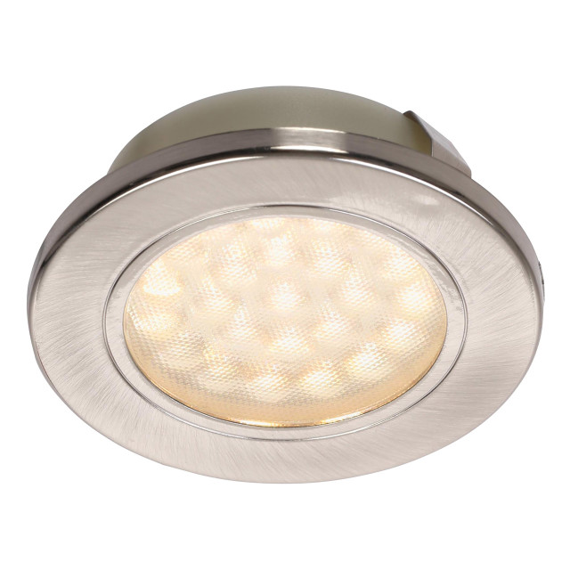 Culina Pozza LED Recessed Under Cabinet Light 1.5W Warm White Opal and Satin Nickel 1