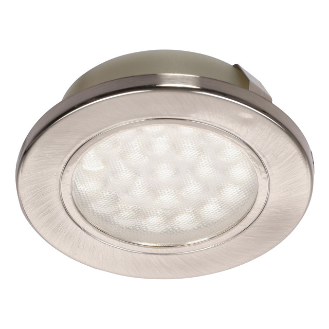 Culina Pozza LED Recessed Under Cabinet Light 1.5W Cool White Opal and Satin Nickel 1