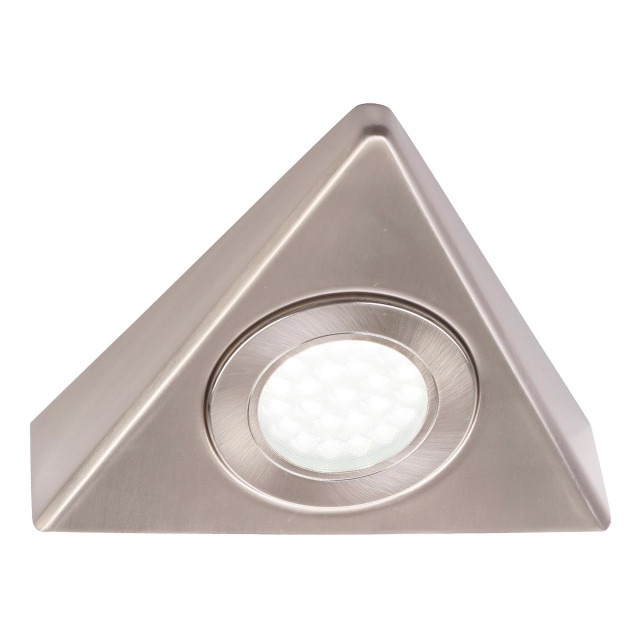 Culina Fonte LED Triangular Under Cabinet Light 1.5W Daylight Opal and Satin Nickel 1