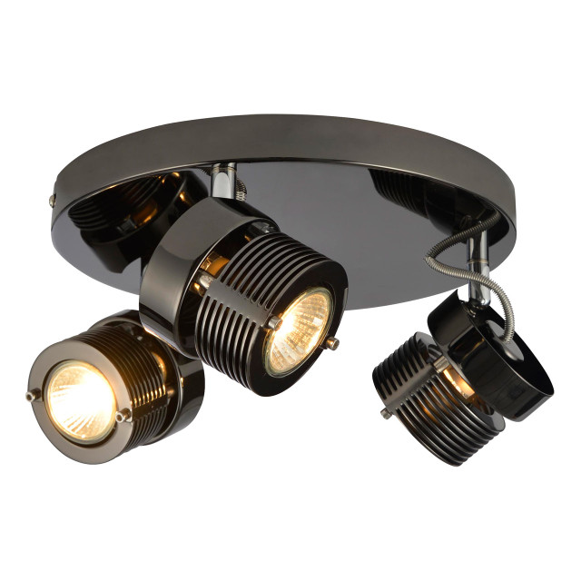 Inlight Pedro 3-Light Ceiling Spotlight Black Chrome 1