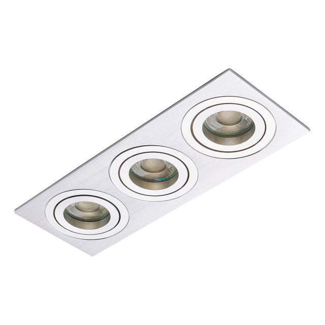 Inlight Pasto Triple Ceiling Downlight Polished Silver 1