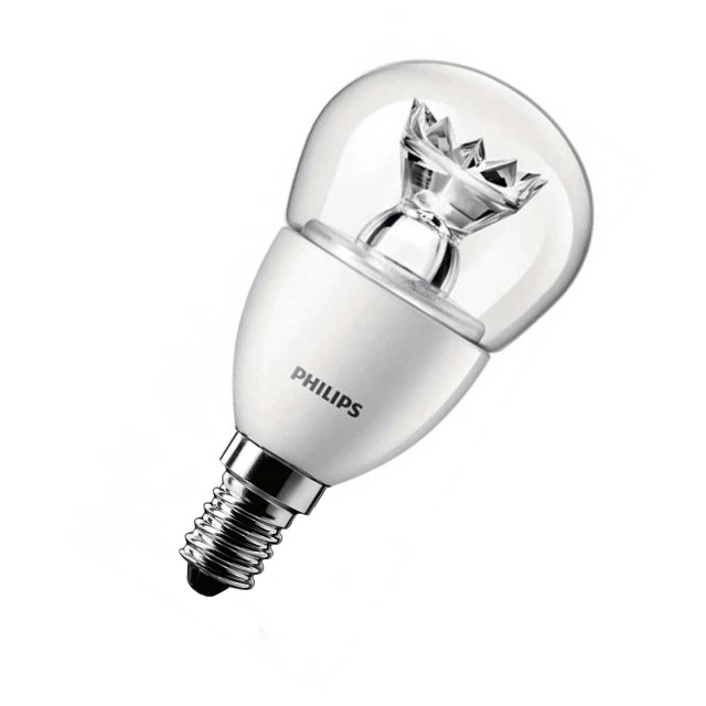 Philips Golfball LED Light Bulb E14 3W (25W Eqv) Warm White Clear 1