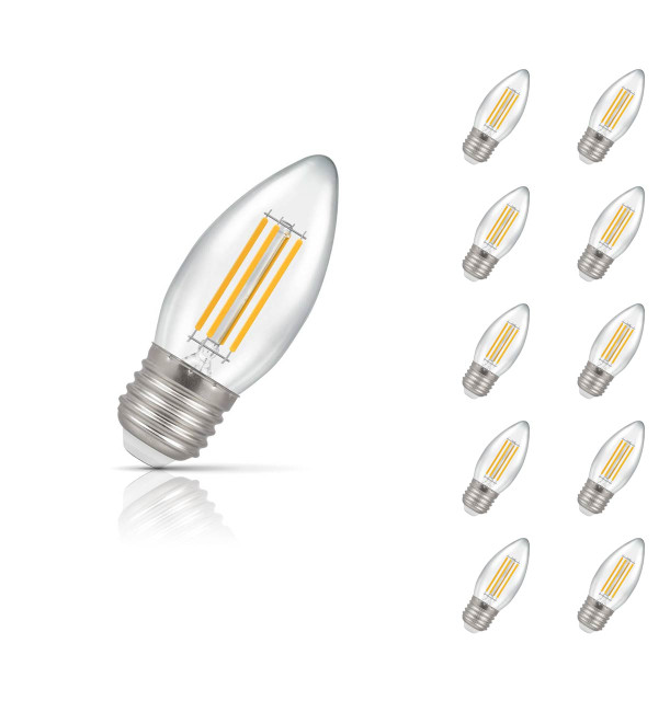 Crompton Lamps LED Candle 6.5W E27 Filament Warm White Clear (60W Eqv) Image 3