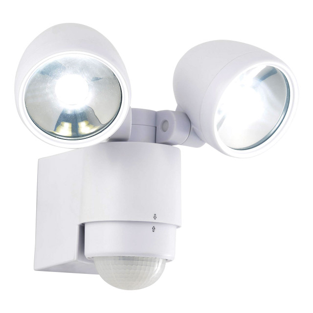 Zinc SIROCCO LED Twin Security Spotlight 6W Daylight White 1