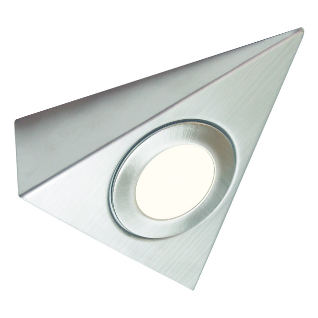 NxtGen Florida Triangle LED Under Cabinet Light 2.6W Warm White 100° Brushed Nickel 1
