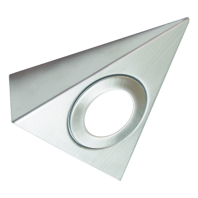 NxtGen Florida Triangle LED Under Cabinet Light 2.6W Cool White 100° Brushed Nickel 1