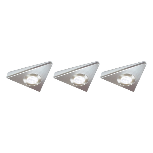 NxtGen Georgia Premium LED Under Cabinet Light 1.8W (3 Pack) Daylight 65° Brushed Nickel 1