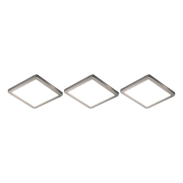 NxtGen Alabama Square LED Under Cabinet Light 3.5W (3 Pack) Cool White Brushed Nickel 1