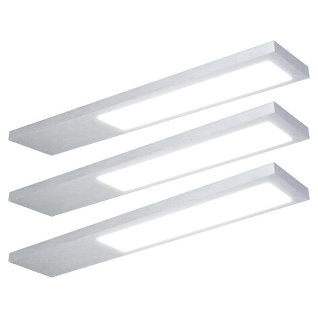 NxtGen Alabama Aluminium LED Under Cabinet Light 4W (3 Pack) Cool White 1