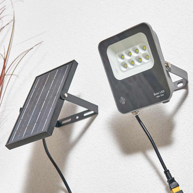 Zink DENBY 300lm LED Solar Floodlight Grey 1