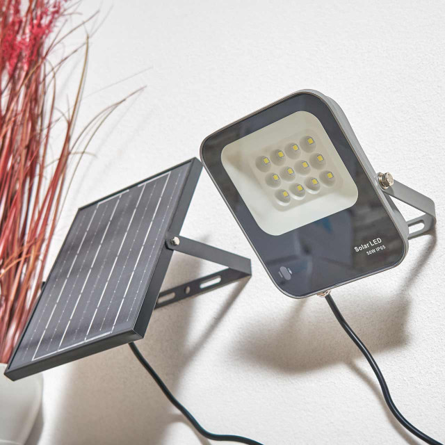 Zink DENBY 450lm LED Solar Floodlight Grey 1