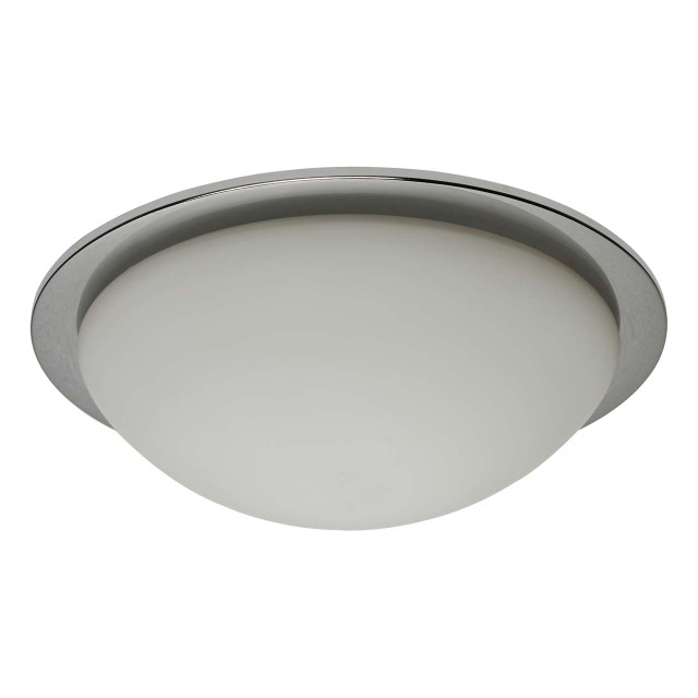 Spa OPIE 12W LED Flush Ceiling Light Cool White Chrome 1