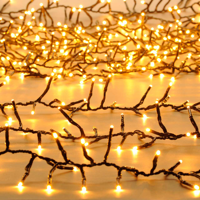 Festive Indoor & Outdoor Multifunction Cluster Lights 2000 Warm White LEDs 1