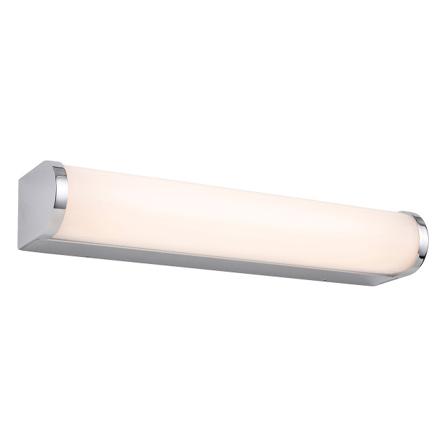 Firstlight Bravo Modern Style LED 30cm Light Bar 8W Warm White in Chrome and Opal 1