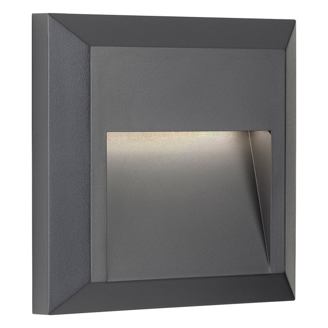 Firstlight Enzo Modern Style LED Wall and Step Light 1.5W Cool White Graphite 1