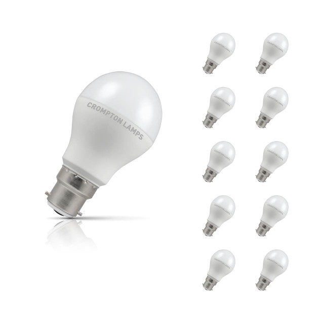 Crompton GLS LED Light Bulb Dimmable B22 8.5W (60W Eqv) Warm White 10-Pack 1