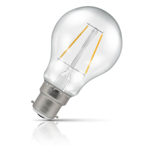 Crompton GLS LED Light Bulb B22 4.2W (40W Eqv) Warm White Filament Clear 1