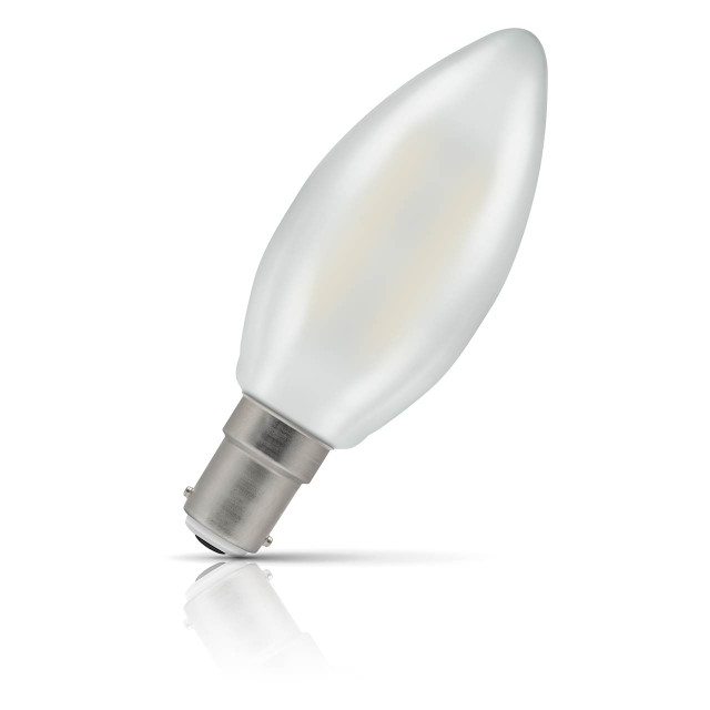 Crompton Candle LED Light Bulb B15 2.2W (25W Eqv) Warm White Filament Pearl 1