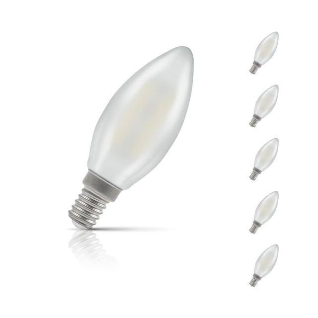 Crompton Candle LED Light Bulb E14 2.2W (25W Eqv) Cool White 5-Pack 1