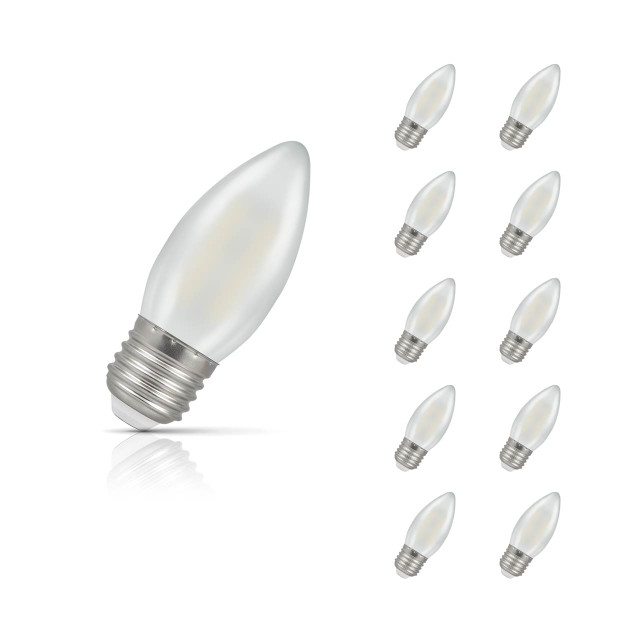 Crompton Candle LED Light Bulb E27 2.2W (25W Eqv) Cool White 10-Pack 1