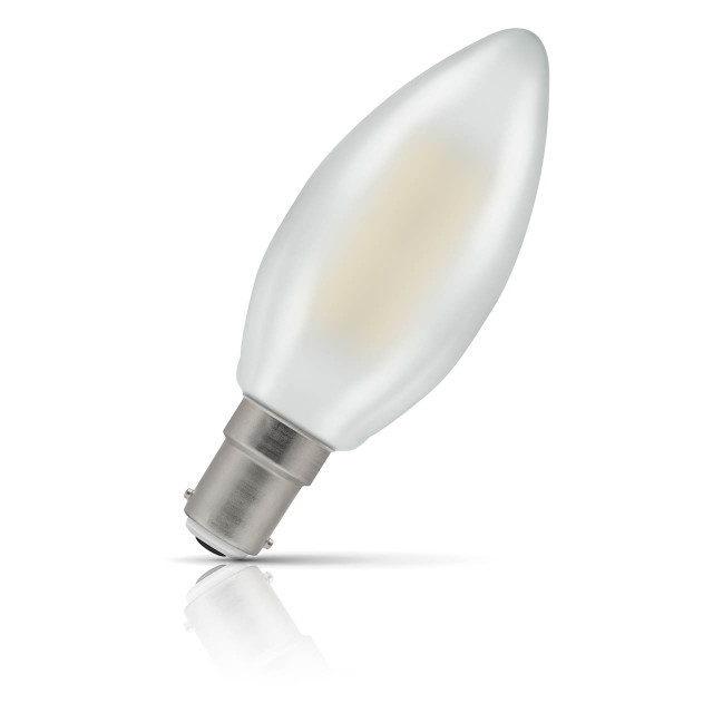 Crompton Candle LED Light Bulb B15 4.2W (40W Eqv) Cool White Filament Pearl 1