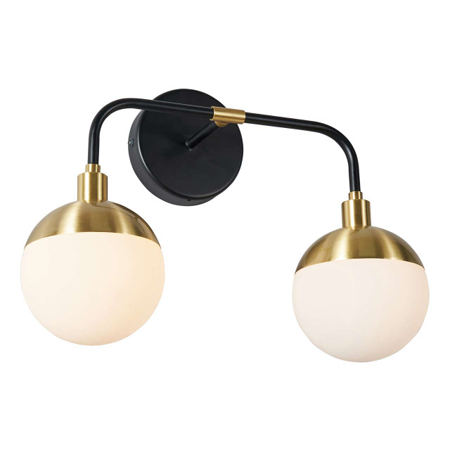 Spa Lille 2-Light Wall Light Satin Brass 1