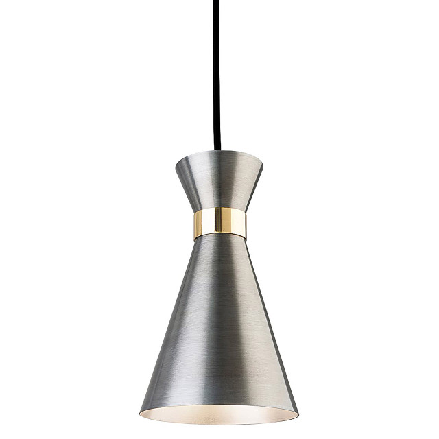 Firstlight Ohio Retro Style Compact Pendant Light Antique Silver and Brass 1