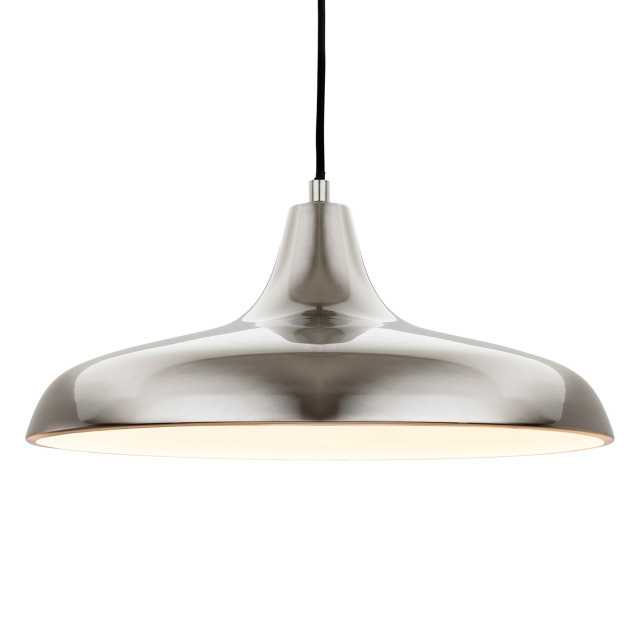 Firstlight Curtis Contemporary Style 40cm Pendant Light Brushed Steel 1