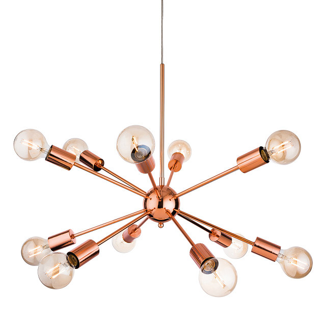 Firstlight Alfa Modern Style 12-Light Pendant Light Copper 2