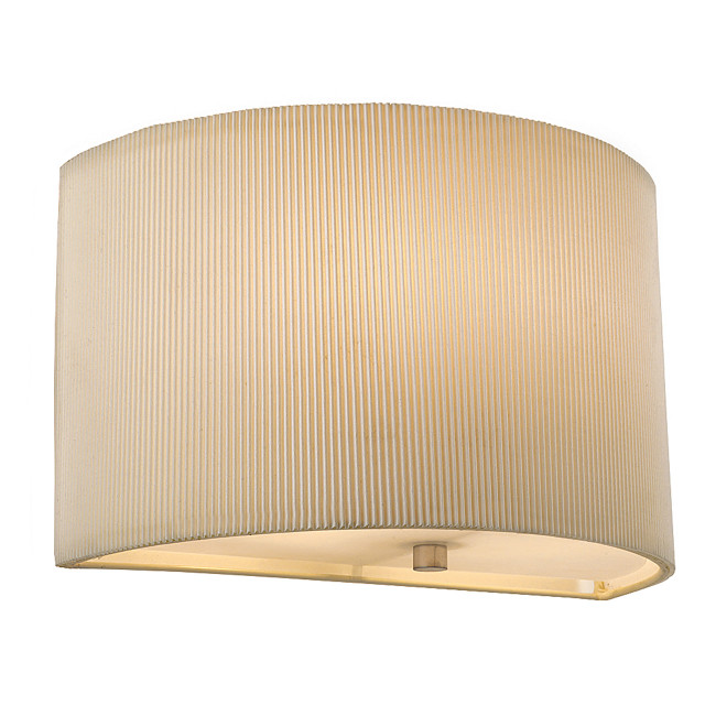 Firstlight Clio Corrugated Style Wall Light Chrome and Cream Shade 1