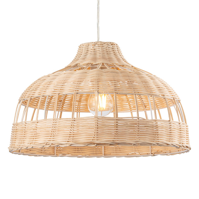 Firstlight Rattan Traditional Style 31cm Pendant Light Natural Rattan 1