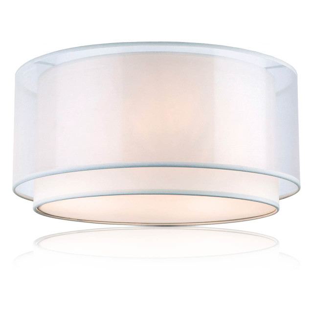 Firstlight Chicago Modern Style 3-Light Flush Ceiling Light Cream 1