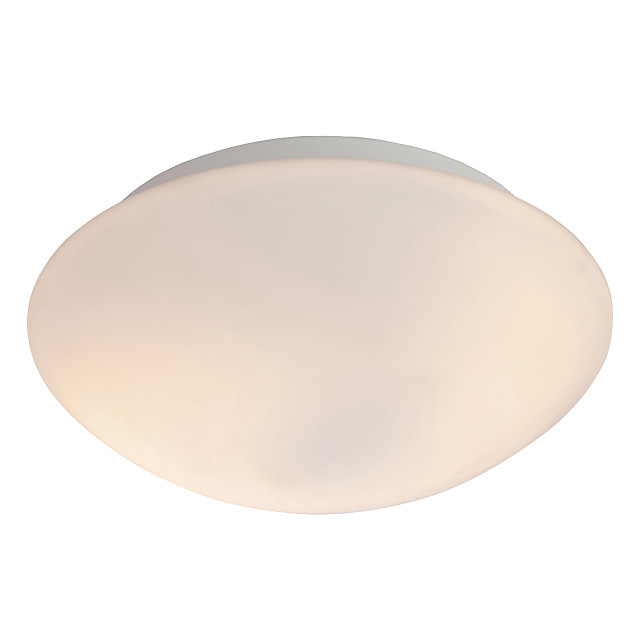 Firstlight Veneto Modern Style 2-Light Flush Ceiling Light in White and Opal Glass 1