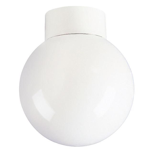Firstlight Sphere Traditional Style 15cm Flush Ceiling Light in White and Opal Glass 1