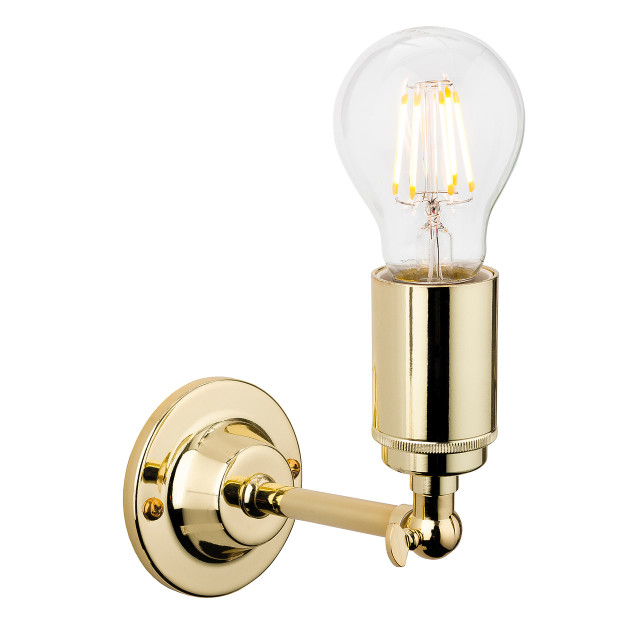 rstlight Indy Retro Style Wall Light Polished Brass 1