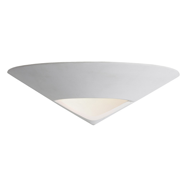 Firstlight Ceramic Paintable Style 377mm Wall Up/Down Light in Unglazed and Acid Glass 1