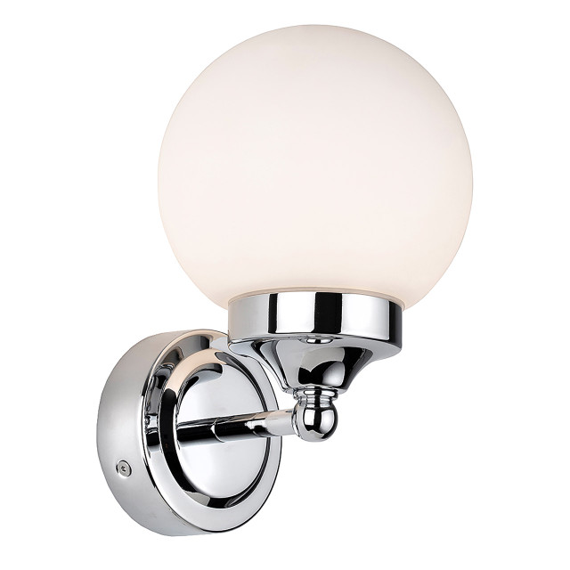 Firstlight Louis Contemporary Style Wall Light in Chrome and Opal Glass 1