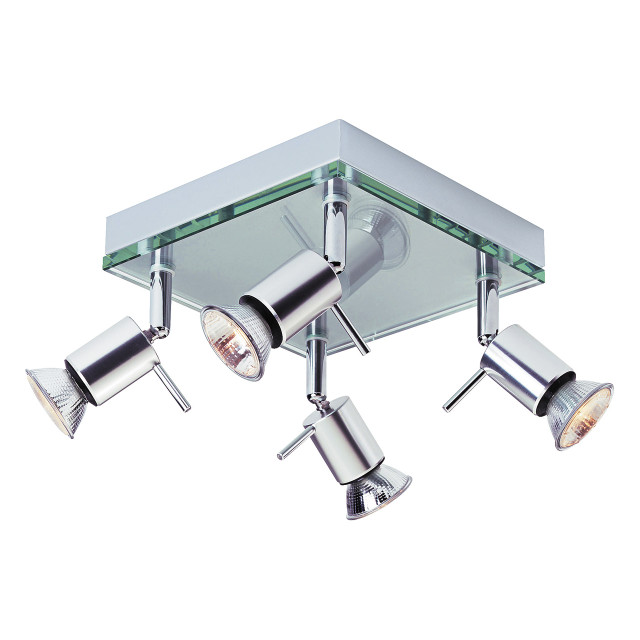 Firstlight Aqua Modern Style 4-Light Ceiling Spotlight Aluminium 1